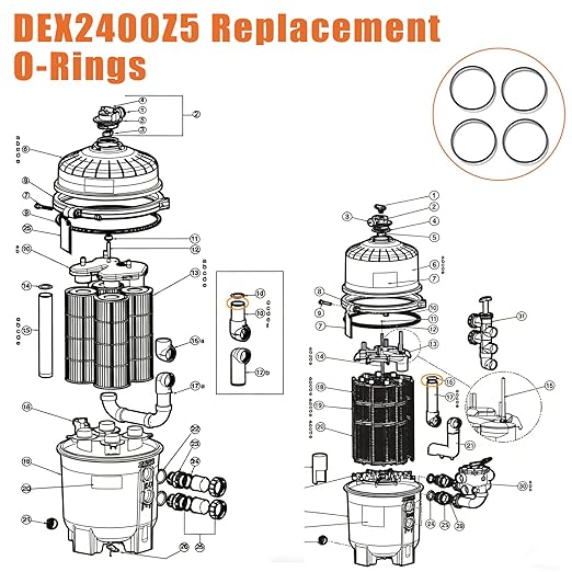 DEX2400Z5 Replacement O-Rings 4 Pack – Compatible - Image 6