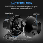 iPower 4" 195 CFM Inline Fan - Image 3