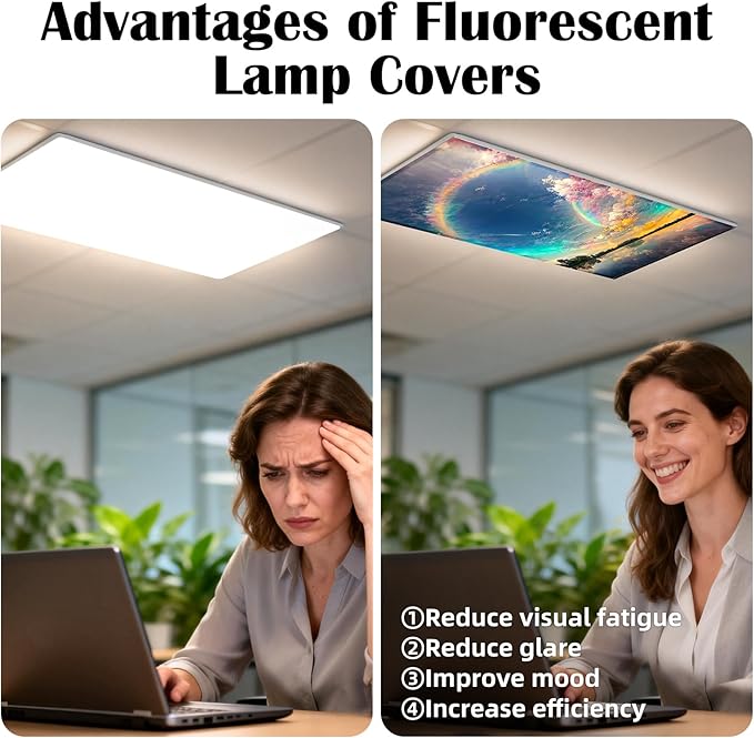 4 Pcs Fluorescent Light Covers - Image 4