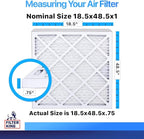 Filter King 18.5x48.5x1 Air Filter | 4-PACK | MERV 8 HVAC Pleated A/C Furnace - Image 2