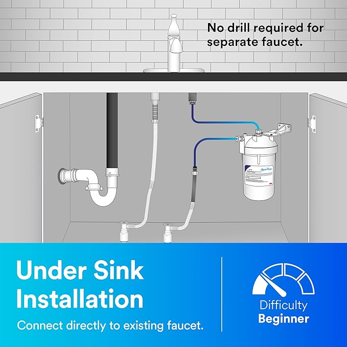 3M Aqua-Pure Under Sink Water Filter System AP200, Full Flow 1.75 Gallons per - Image 7