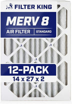Filter King 14x27x2 Air Filter | 12-PACK | MERV 8 HVAC Pleated A/C Furnace by FilterKing