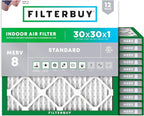 Filterbuy 30x30x1 Air Filter MERV 8 Essential Dust & Allergy Defense, by Filterbuy