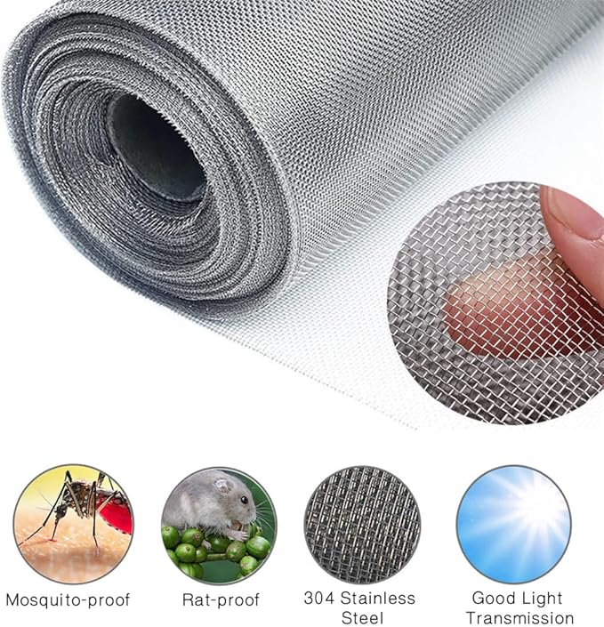 Filter Screen Sheets Stainless Steel Air Vent Mesh Cover Wire Mesh Roll - Image 4
