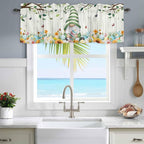 Easter Gnomes Curtain Valances for Windows, Kitchen Valance Window Treatment - Image 4