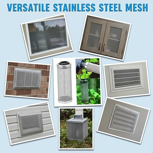 2 Pack 304 Stainless Steel Wire Mesh Screen 20 Mesh 11.8 x 11.8 Inch Metal - Image 5