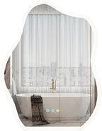 LUVODI Lighted LED Bathroom Mirror: 31.5”x24” Cloud Shape Wall Mounted Vanity - Image 9