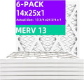 14x25x1 MERV 13 Pleated Air Filter MPR 1900 & FPR 10, Furnace Air Filters by Qingzhug