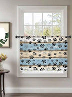 Sheer Curtains 54 Inch Length, Vintage Farmhouse Rustic Wooden Grain Privacy - Image 2