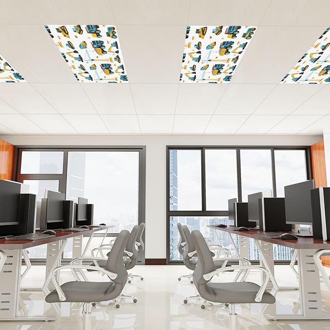 6 Pcs Fluorescent Light Covers for Ceiling Lights Seamless Construction - Image 3