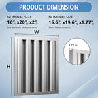 Stainless Steel Commercial Kitchen Hood Filter 19.5 W x 15.5 H Inch Range Hood - Image 2