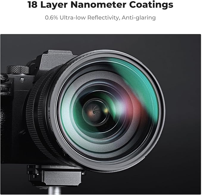 K&F CONCEPT 49mm Black Diffusion 1/4 & 1/8 Filters Kit Mist Cinematic Effect - Image 5