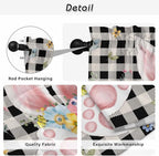 Easter Kitchen Curtains 54 Inch Long 2 Panel Set, Rod Pocket Window Curtains - Image 9