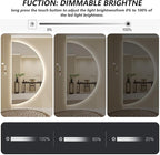 LED Bathroom Mirror with LED Lights, Wall Mounted Bathroom Mirror with Demister - Image 5