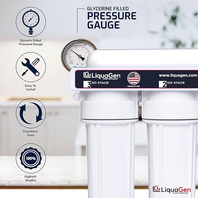 LiquaGen - 6 Stage Heavy Duty - 0 TDS/PPM Reverse Osmosis/Deionization Aquarium - Image 4