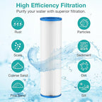 SimPure 10"x2.5" Pleated Polyester Sediment Water Filter Replacement Cartridge - Image 2