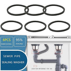 6PCS Kitchen Sink Filter Sealing Ring, Narrow Edge Rubber Gasket - Image 3