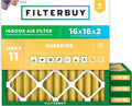 Filterbuy 16x16x2 Air Filter MERV 11 Superior Pet & Allergy Defense, by Filterbuy
