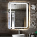 LED Bathroom Mirror with Lights Sensor Switch Bathroom Mirror with Demister Pad by Unknown