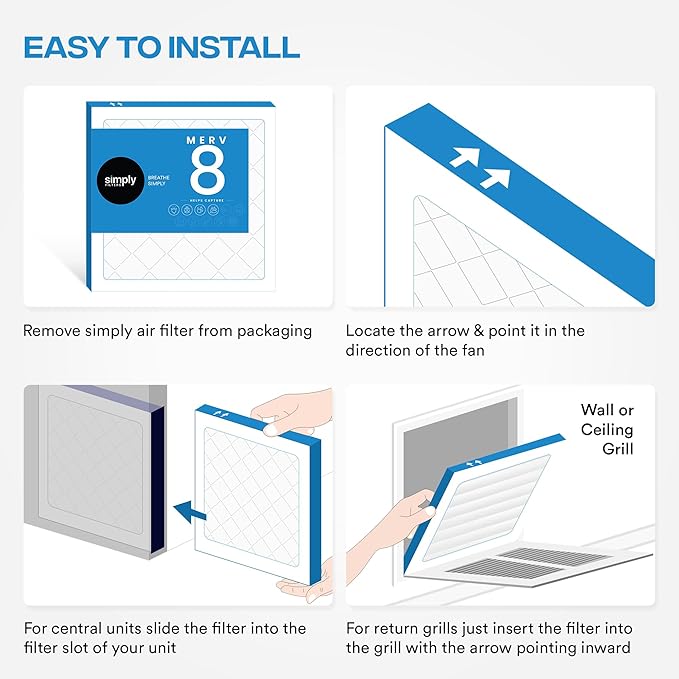 Simply 30x36x2 Air Filter, MERV 8, 6 Pack, Furnace Air Filter - Image 7