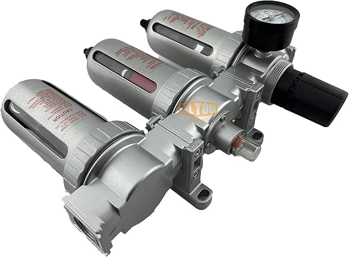 1/4" NPT MID FLOW Filter Regulator Coalescing Desiccant Dryer System - Image 7