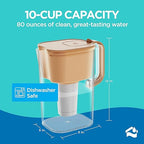 HOMEWATER 10-Cup Pitcher Filter – BPA-Free, High-Capacity 2.4L Pitcher - Image 6