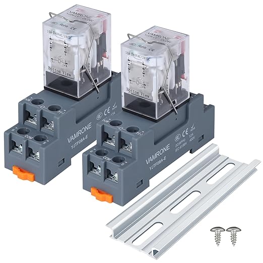 Electromagnetic Power Relay, 8-Pin 10 AMP 24V DC Relay Coil by VAMRONE