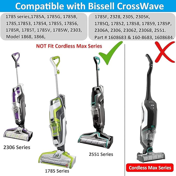 for Bissell CrossWave Vacuum Cleaner Replacement Parts 4 Pack 1868 Bissell - Image 3