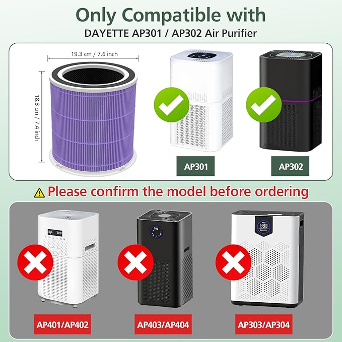 AP301 AP302 HEPA filter Replacement, ONLY - Image 2