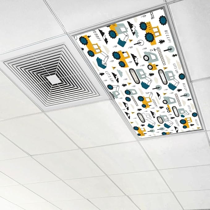 6 Pcs Fluorescent Light Covers for Ceiling Lights Construction Vehicle - Image 6
