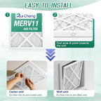 6 Pack Updated 10x14x2 Air Filter, pertain Merv 11 HVAC Pleated A/C Furnace - Image 4