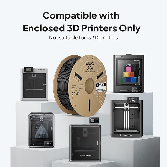 ELEGOO ASA Filament 1.75mm Red 1KG, UV & Weather Resistant 3D Printer Filament - Image 7