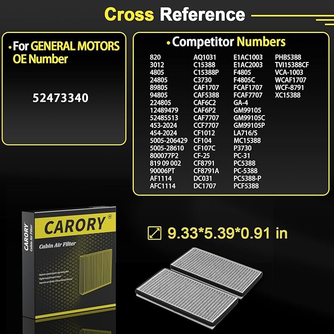 Cabin Air Filter w/Activated Carbon - Image 3