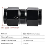 EVIL ENERGY 6AN Female to 6AN Female Straight Swivel Coupler Union Fitting - Image 2
