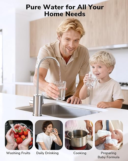 Ecoviva E8 800 GPD Reverse Osmosis Water Filter, 9-Stage Filtration RO System - Image 5