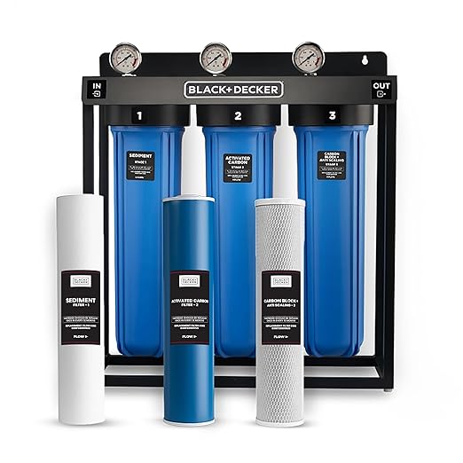 BLACK+DECKER Whole House Water Filter System | Anti-Scale | 3-Stage Filtration by BLACKDECKER