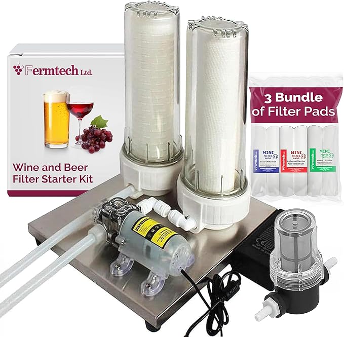 Fermtech Mini 2 Electric Sediment Filter Starter Kit by UBREWUSA