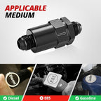 EVIL ENERGY 8AN Billet Inline Fuel Filter 30 Micron Aluminum Black - Image 7