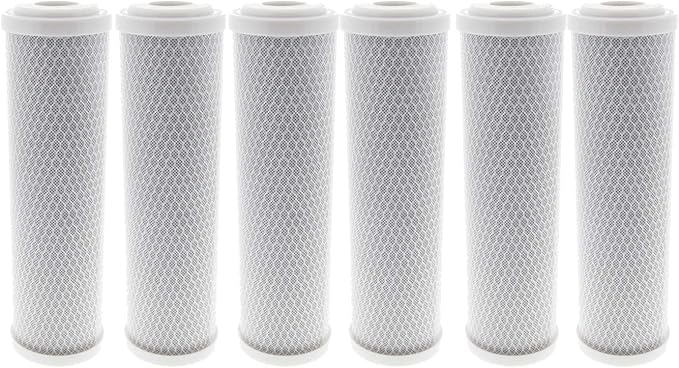 Tier1 10 Micron 10 Inch x 2.5 Inch | 6-Pack Whole House Carbon Block Water by Tier1