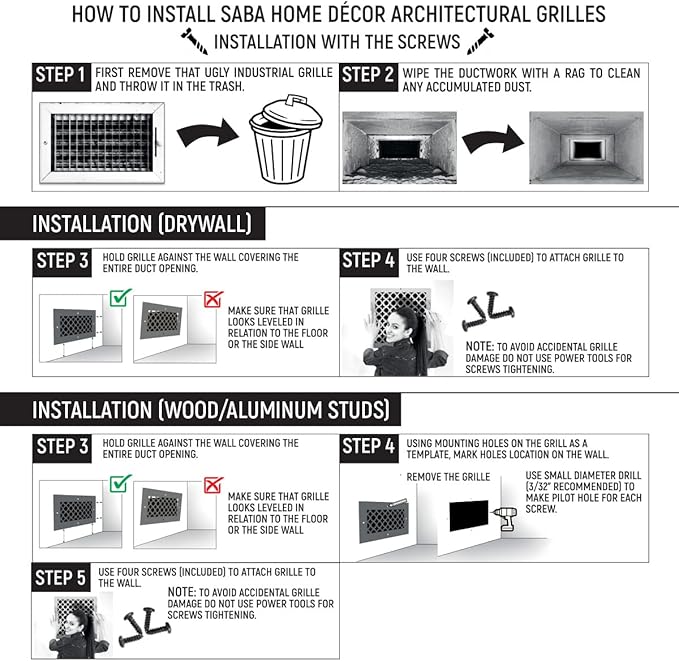 SABA Home Decor Air Vent Cover Grille - Image 10