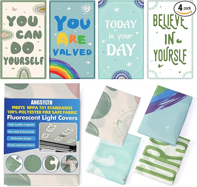 4 Pcs Fluorescent Light Covers by ANGSYLTH
