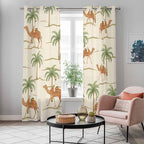 2 Panel Kitchen Cafe Curtains, Date Coconut Tree Sunlight Filtering Nature Air - Image 5