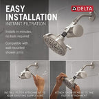Delta Faucet Clarifi Standard Shower Filter Attachment Satin Nickel - Image 4
