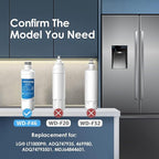 Waterdrop LT1000PC ADQ747935 Refrigerator Water Filter and Air Filter, - Image 3
