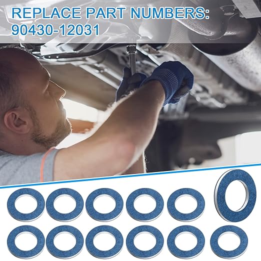 Mudder 100 Pieces Aluminum Engine Transmission Fluid Oil Crush Washers Drain - Image 6