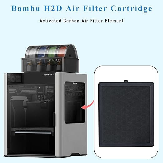 H2D/H2S Activated Carbon Air Filter, 3D Printer Activated Carbon Air Purifier - Image 5