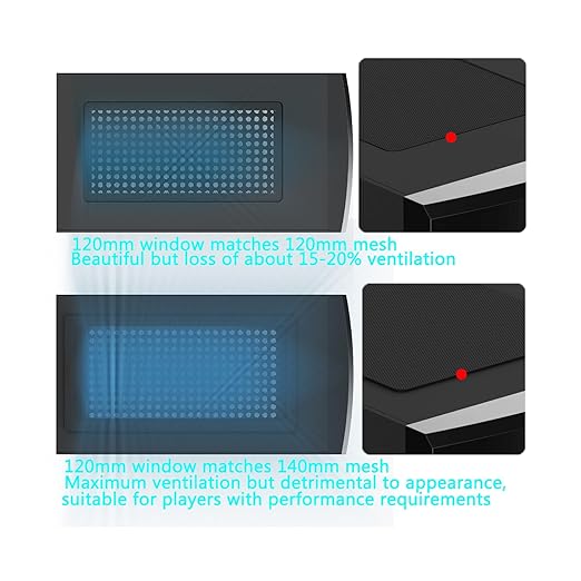120mm Fan Filter, HFEIX Computer Case Dustproof Magnetic Frame Mesh Black 2Pack - Image 6