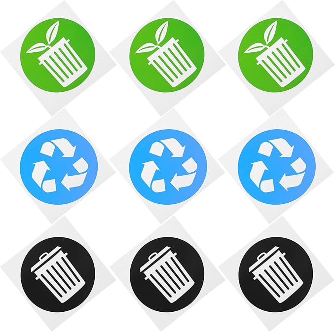 Zerodeko 12pcs Garbage Sorting Stickers - Image 7