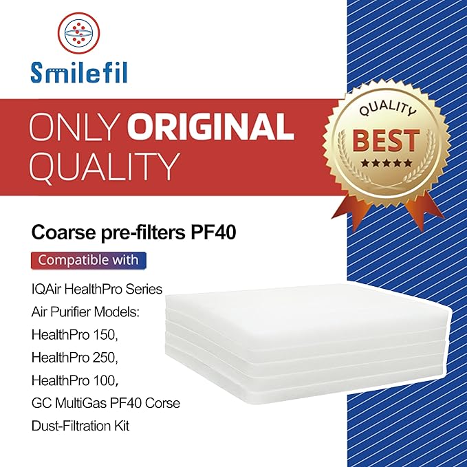Smilfil 5 Pack PF40 Replacement Pre-Filter Pads Compatible - Image 2