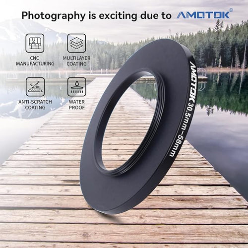30.5mm Lens to 58mm Camera Lens Adapter, 30.5mm to 58mm Filter Step up Ring - Image 2